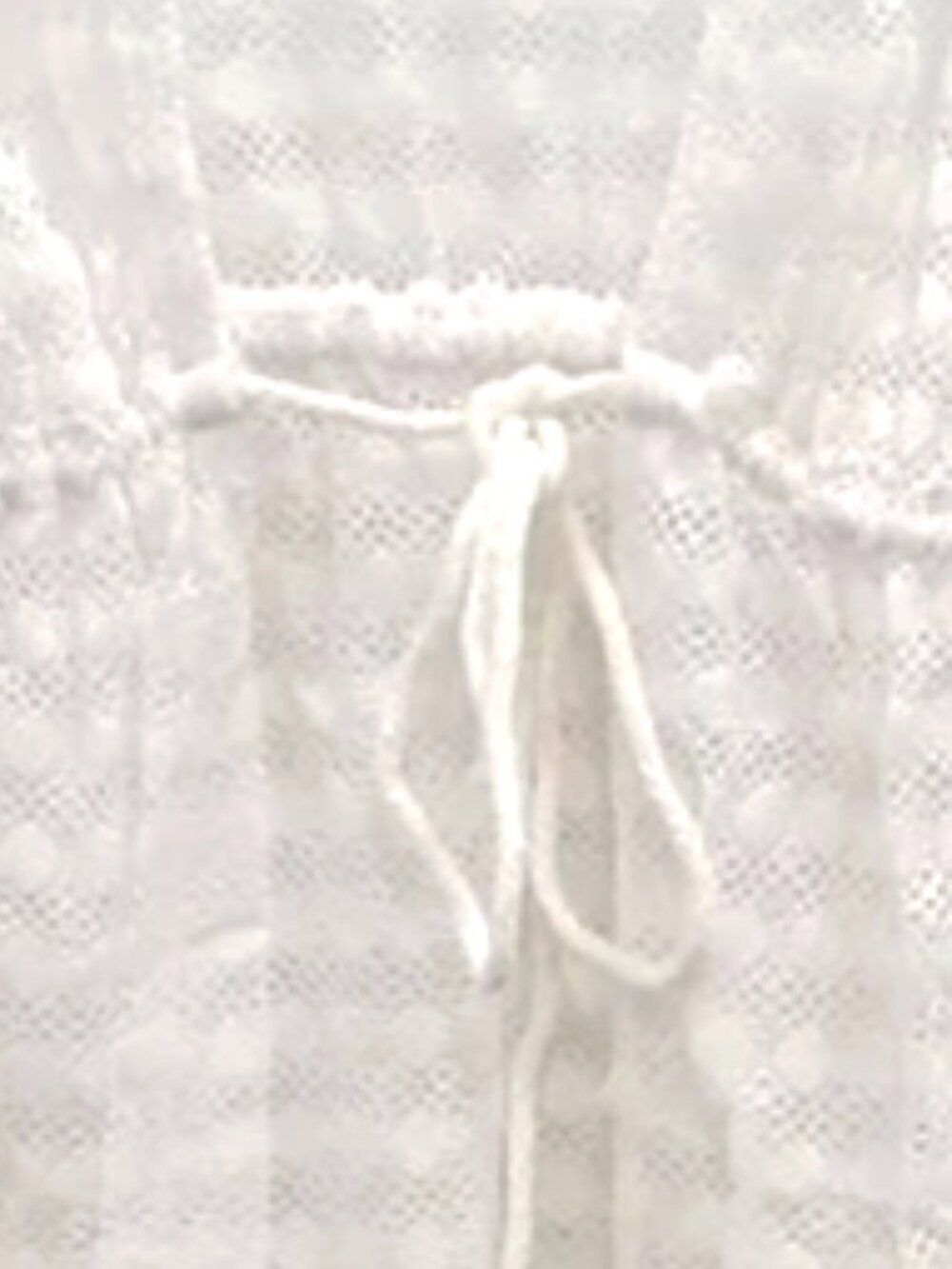 Jantzen Long Sleeve White Eyelet Tie-Front Swim Cover-Up - Size Small (Est) - Picture 5 of 12